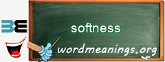 WordMeaning blackboard for softness